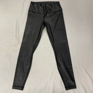 Size 8 silver and black LULULEMON pants, euc